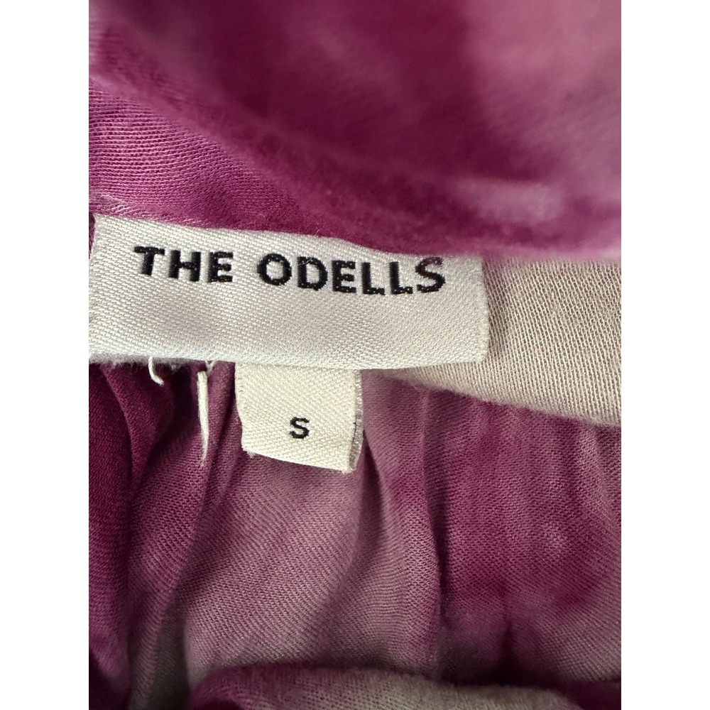The Odells Dress Sz S Purple Tie Dye Midi Shirtdress Button‎ Up Collared Relaxed - Picture 8 of 8